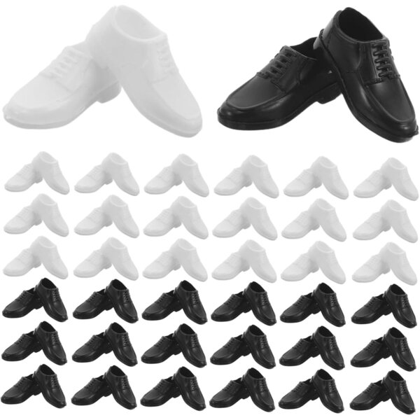 BESTonZON 40 scarpe miniatura per stivaletti eleganti in plastica per bambole - colori assortiti