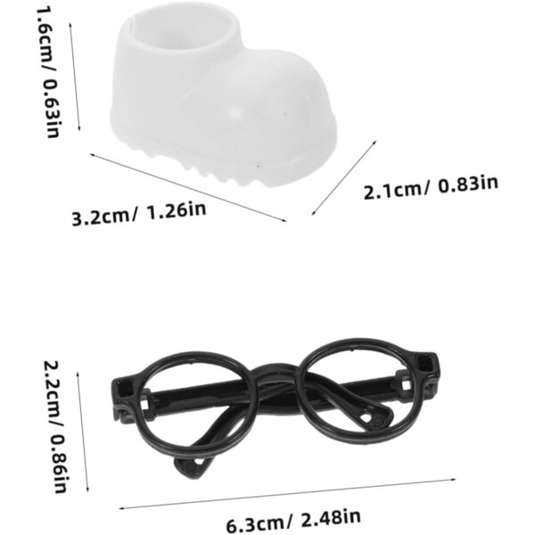 Scarpe e Occhiali in Miniatura per Case delle Bambole - 10 Paia Colorate