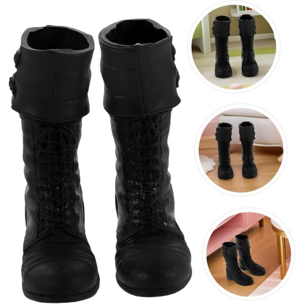 BESPORTBLE Mini-Stiefel in Schwarz für Gelenkpuppen – realistische und vielseitige Miniaturen