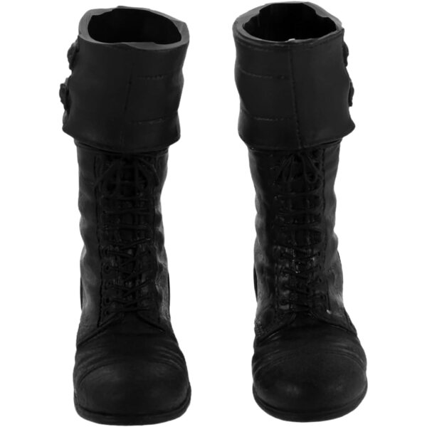 Militärstiefel für schwarze Vaguelly-Puppen, realistische lange Schuhe für Actionfiguren und Abenteuerszenen