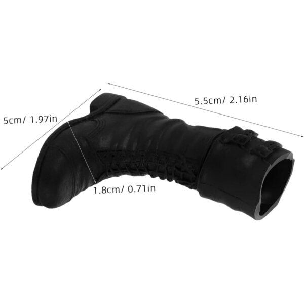 Militärstiefel für schwarze Vaguelly-Puppen, realistische lange Schuhe für Actionfiguren und Abenteuerszenen