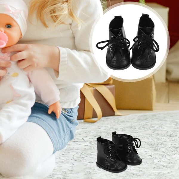 PLAFOPE 2 Paia Stivali in Pelle PU per Bambole da Vestire Accessori Casa e Gioco
