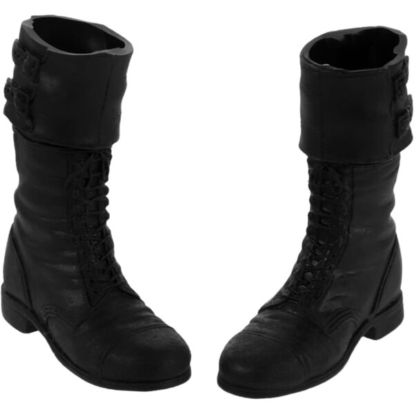 Lange Stiefel aus Kunstleder für BJD-Puppen – detailliertes Zubehör, 5,5 x 5 x 1,8 cm