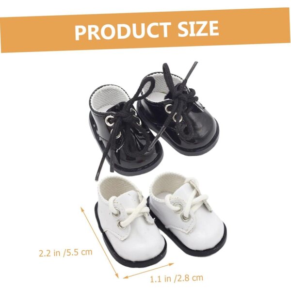 iplusmile Miniatur-Lederschuhe für 20-cm-Puppen – Set mit 2 farbigen Paaren