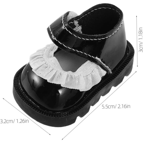 Vaguelly 2 Paar Schuhe für wiedergeborene Puppen aus PU mit floraler Spitze, elegant und realistisch
