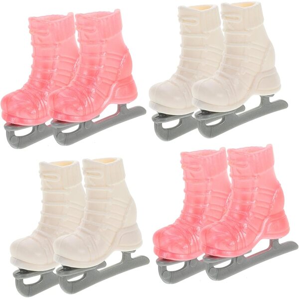 Beaupretty Rollschuhe für 30 cm große Puppen, 4 Paar realistische Mini-Schuhe