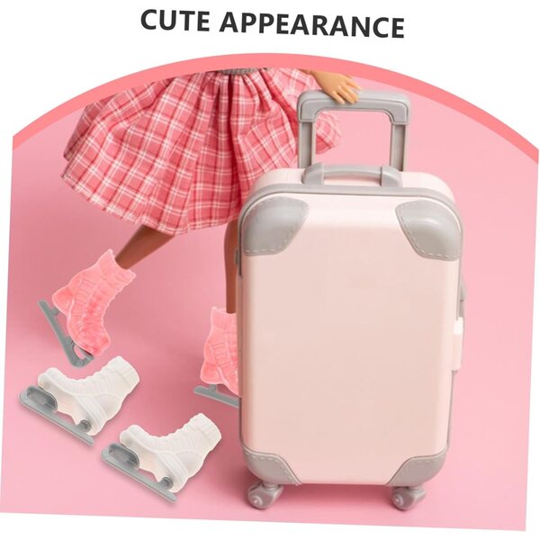 Beaupretty Pattini a Rotelle per Bambole da 30 cm, 4 Paia Mini Scarpe Realistiche