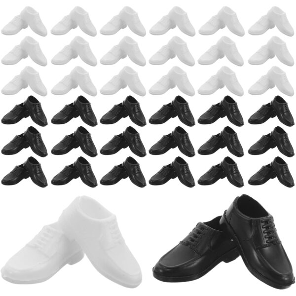 KOMBIUDA 40 Pezzi Mini Scarpe per Bambole Maschili in Plastica Colorata