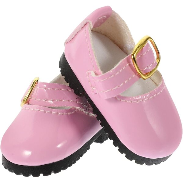 Scarpe per Bambole 15 cm in Pelle PU Rosa - Accessori Delicati e Comodi