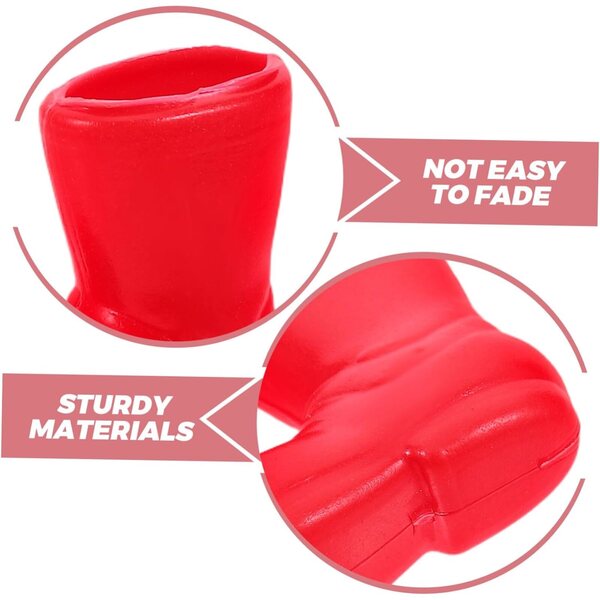 STOBAZA 6 Paia Mini Stivali Babbo Natale per Case delle Bambole Rosso Realistici