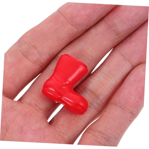 STOBAZA 6 Paia Mini Stivali Babbo Natale per Case delle Bambole Rosso Realistici