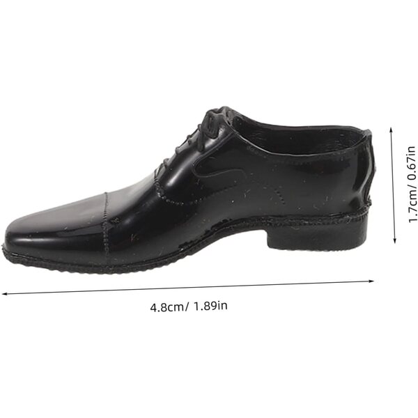 BESPORTBLE Scarpe Uomo Nere in Scala 1/6 per Bambole Action Figure e Case Miniatura