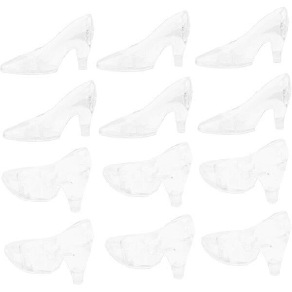ORFOFE 12 realistische Mini-Acryl-dekorative transparente Schuhe für Zuhause und als Geschenk