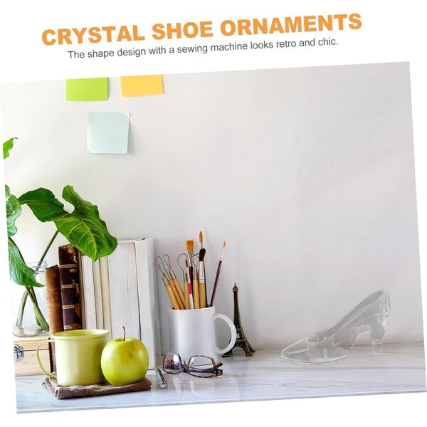 ORFOFE 12 Mini Scarpe Trasparenti Decorative in Acrilico Realistiche per Casa e Regalo