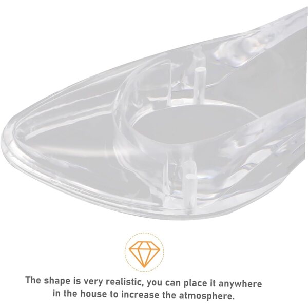 ORFOFE 12 Mini Scarpe Trasparenti Decorative in Acrilico Realistiche per Casa e Regalo