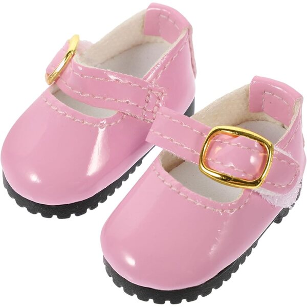 Scarpe in Pelle Rosa per Bambole 15 cm Accessori Eleganti e Decorativi per Bambine