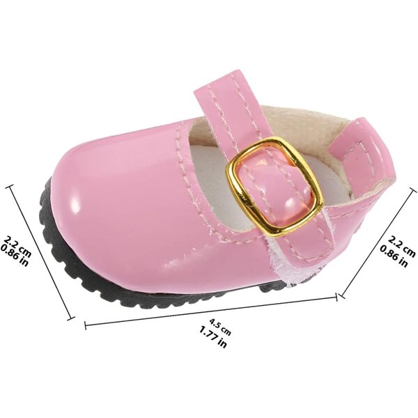 Scarpe in Pelle Rosa per Bambole 15 cm Accessori Eleganti e Decorativi per Bambine