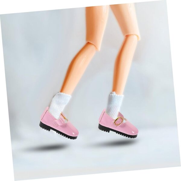 Scarpe in Pelle Rosa per Bambole 15 cm Accessori Eleganti e Decorativi per Bambine