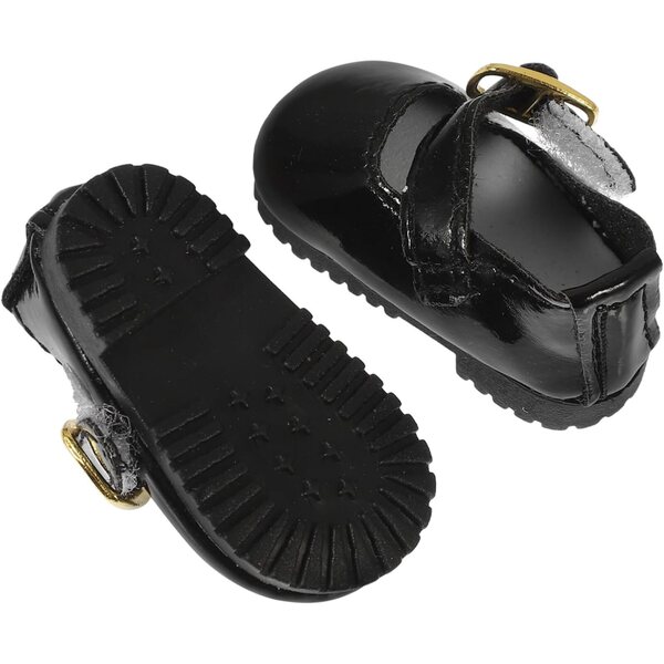 Scarpe in Pelle Nera per Bambole 15 cm Mini BJD Eleganti e Facili da Trasportare