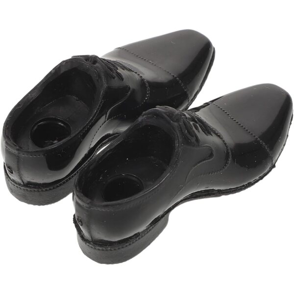 Schwarze Schuhe im Maßstab 1:6 für Puppen und Actionfiguren – realistische und widerstandsfähige Miniaturstiefel
