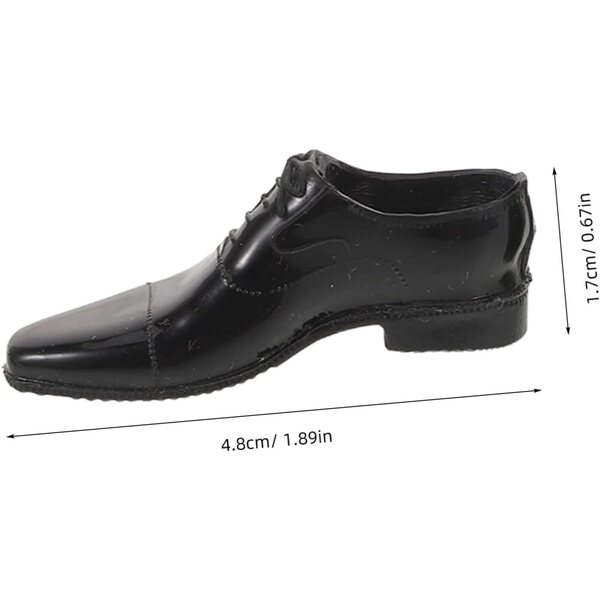 Schwarze Schuhe im Maßstab 1:6 für Puppen und männliche Actionfiguren, realistische Details