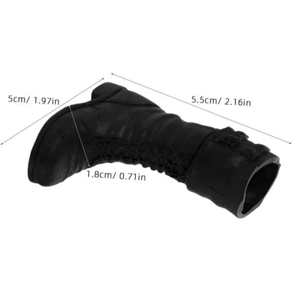 YARNOW Stivali Lunghi Miniatura Neri Realistici per Bambole e Accessori Decorativi