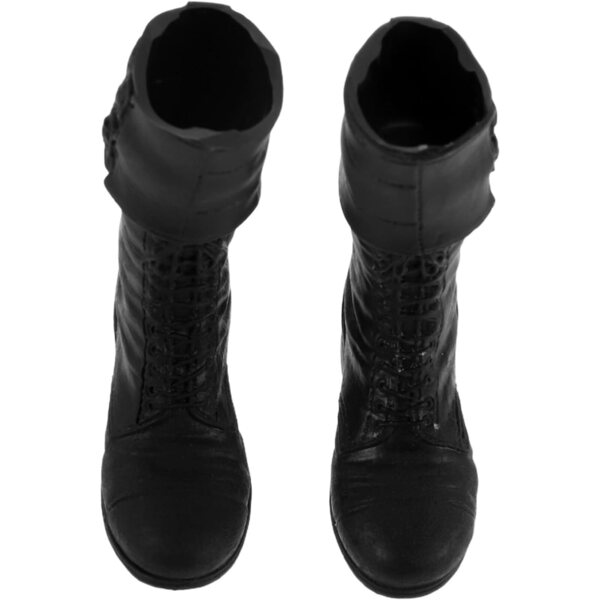 ERINGOGO Mini Stivali Neri per Bambole e Peluche - Scarpe Realistiche 5,5x5x1,8 cm