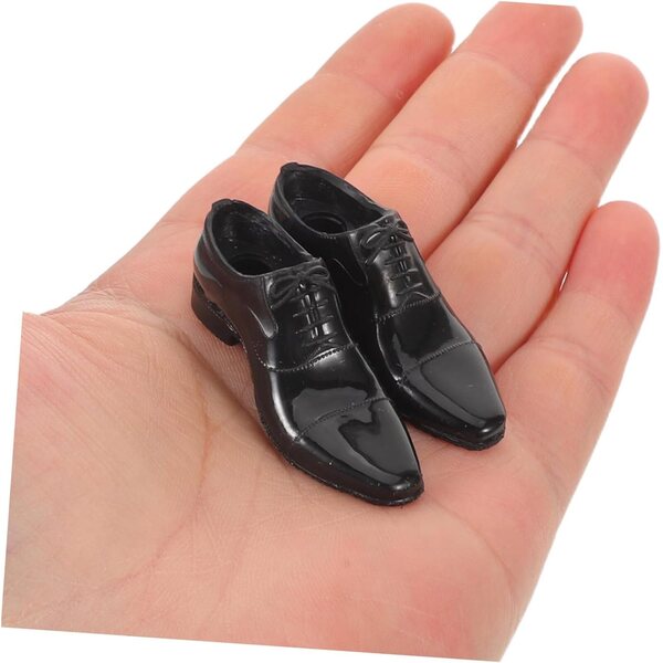 UPKOCH Schwarze Kunststoffstiefel für 12-Zoll-Actionfigurenpuppen, langlebige Miniaturen