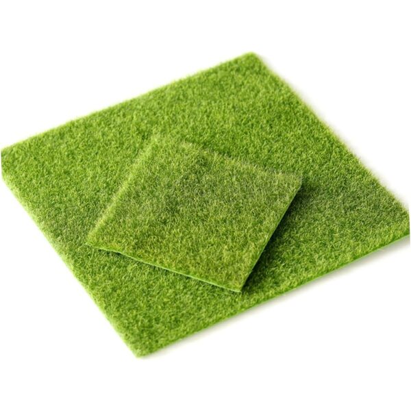 Gartenminiaturen 6 Stück, realistische künstliche Dekorationen aus grünem PVC
