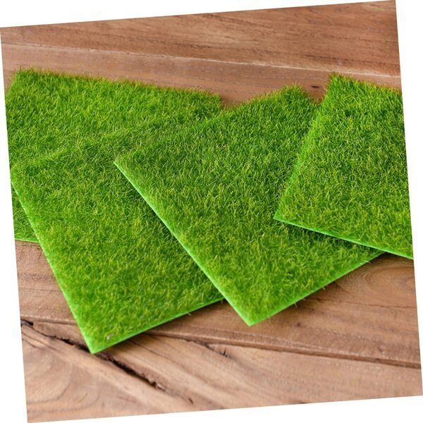 Gartenminiaturen 6 Stück, realistische künstliche Dekorationen aus grünem PVC