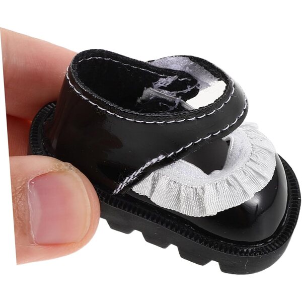 KOMBIUDA Mini Scarpe da Bambola in Pizzo Floreale 2 Paia per Bambine 20 cm