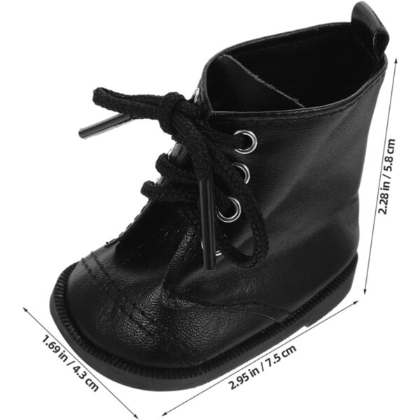 BESPORTBLE 2 paia stivali in pelle PU per bambole da 18 pollici - mini scarpe eleganti