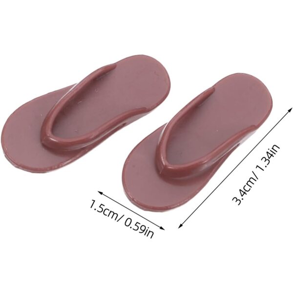 Vaguelly 50 Miniatur-Flip-Flops für Puppen | Strandsandalen für das Sommerspiel der Kinder