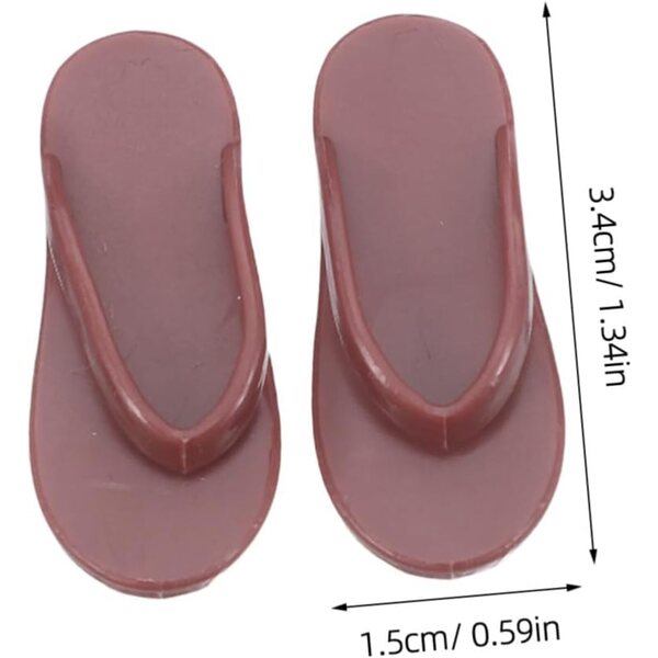 BESPORTBLE Set 50 Infradito Marrone Chiaro per Bambole 11 Pollici, Sandali Miniatura