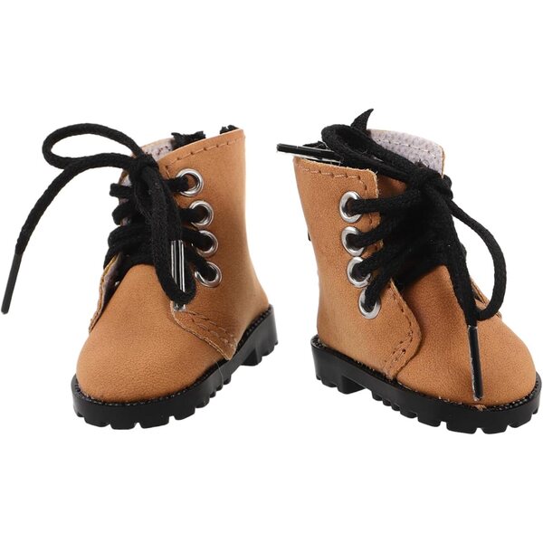 ERINGOGO Mini Stivaletti per Bambole BJD in Materiale Robusto Marrone Chiaro