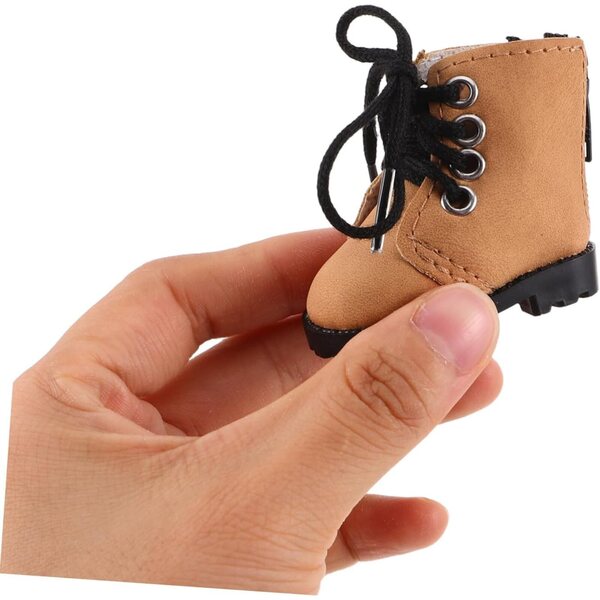 ERINGOGO Mini Stivaletti per Bambole BJD in Materiale Robusto Marrone Chiaro
