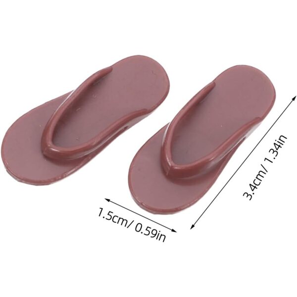 50 Miniatur-Flip-Flops in Braun für 27,9 cm große Puppen – Strandsandalen zum Spielen im Sommer