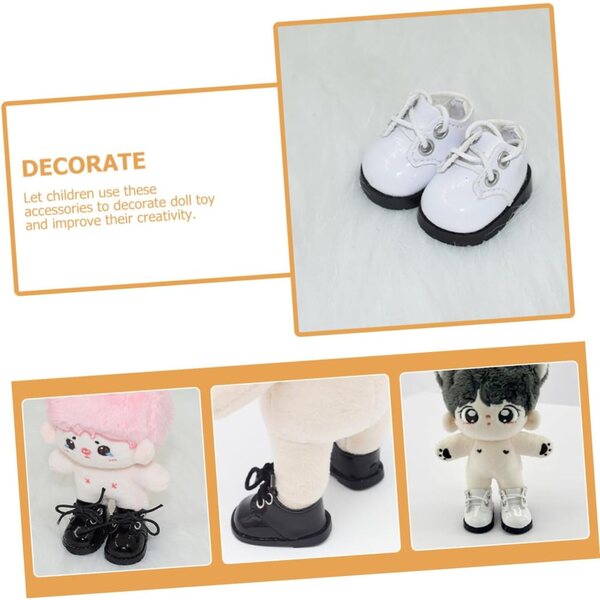 Miniaturschuhe für Puppen 2 Paar aus Leder 20 cm - Kreatives Zubehör für Puppenhäuser