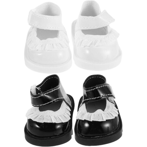 UPKOCH 2 paia scarpe mini per bambole 20 cm - accessori decorativi in PU multicolore