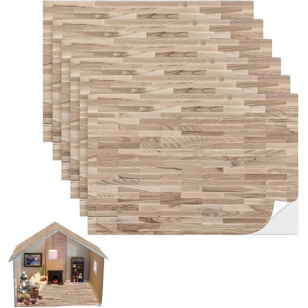 Adesivi Pavimento per Casa delle Bambole Scala 1:12 6 Fogli Stile Naturale 29,7x21cm
