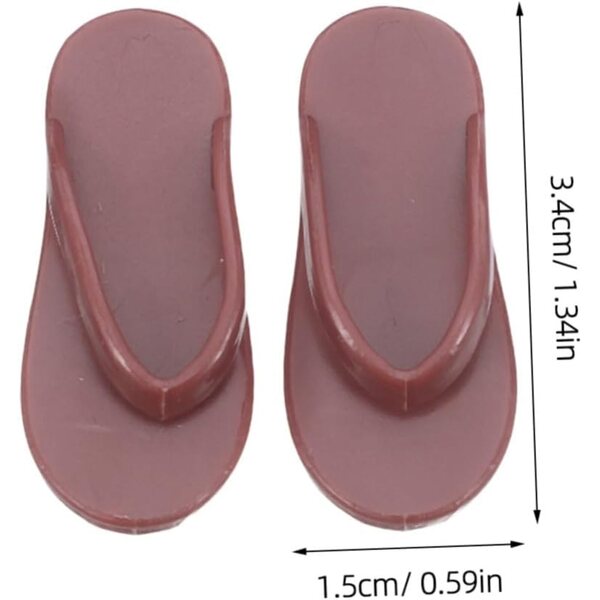 50 Stück braune Miniatur-Sandalen für 11-Zoll-Puppen – Sommerzubehör BESPORTBLE