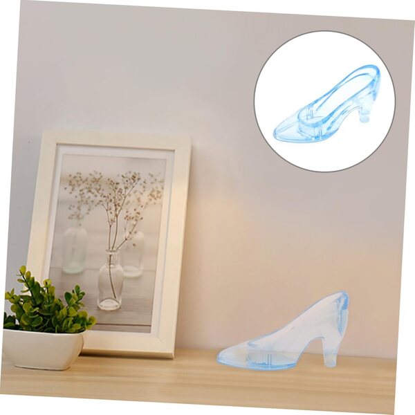 BESTonZON 12 Mini Scarpe Cristallo Trasparenti Decorazioni Eleganti per Casa e Ufficio