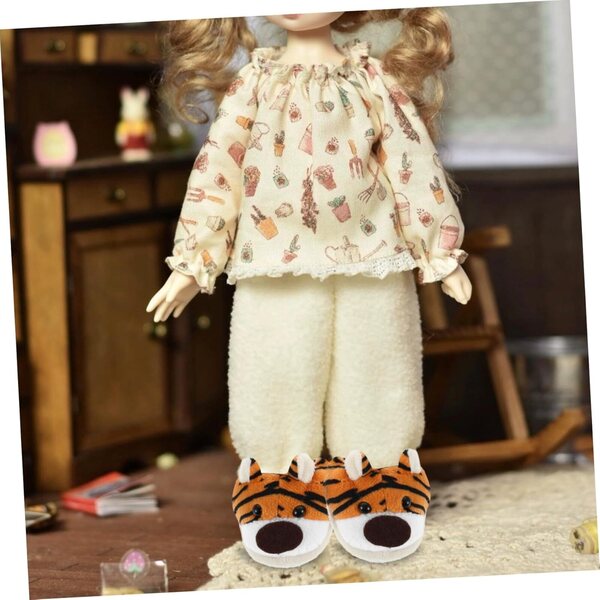 Pantofole Peluche Animale Miniature Morbide e Calde per Bambole 18 Pollici