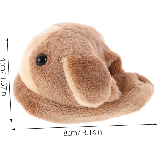 iplusmile Plüsch-Hausschuhe mit Tiermotiv für Puppen, 8 x 6 x 4 cm – warm und weich