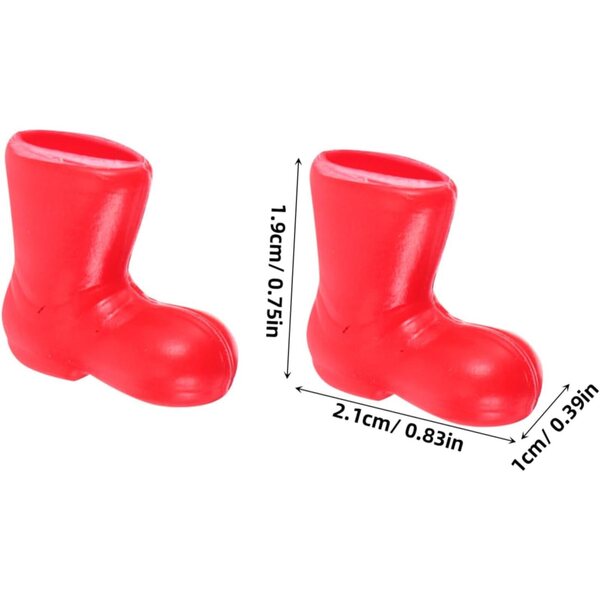 Toyvian 96 Mini Stivali di Babbo Natale per Decorazioni Natalizie e Case delle Bambole