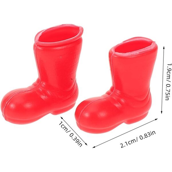Anneome 50 Mini Scarpe Stivali in Plastica Sicuri per Bambole e Decorazioni Casa