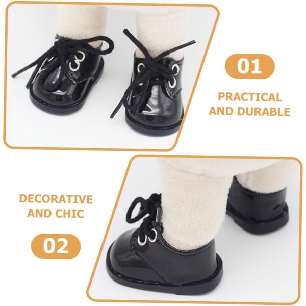 Gatuida 2 Paia Scarpe Miniatura per Bambole, Accessori Decorativi Colorati e Resistenti