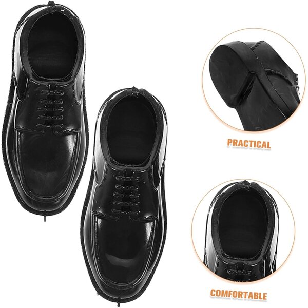 10 Paar schwarze Herrenschuhe im Maßstab 1:6 für 11-Zoll-Puppen und Actionfiguren