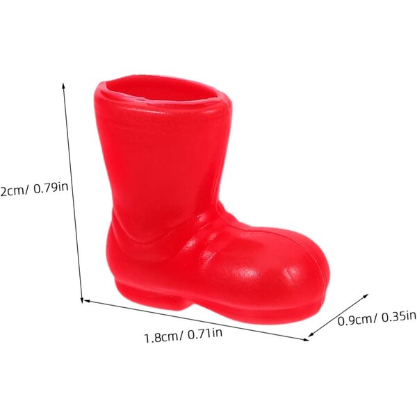 SOLUSTRE 6 Paar Weihnachtsmann-Ministiefel für Puppenhäuser und Weihnachtsdekorationen