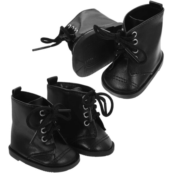 PU-Stiefel für 18-Zoll-Puppen – 2 Paar Anzugschuhe zum Anziehen von Puppen